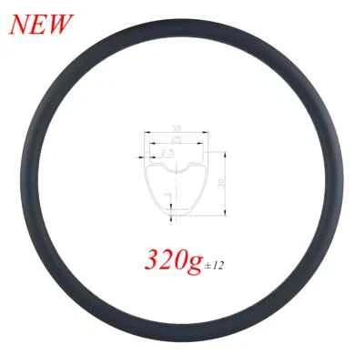 Cubierta de bicicleta 29er MTB XC llanta de carbono sin cámara rueda de grava UD 24/28/32 agujeros Foto 1 de 4