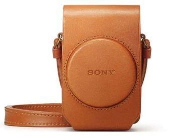 Sony Soft Leather Camera Case Lcs-rxg-t Brown Shoulder Strap for Rx100 Japan