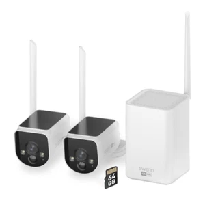 Swann MaxRanger4K Solar 2 Camera Security System w NVR Hub 64GB SWNVK-MR4KSD2 - Picture 1 of 3