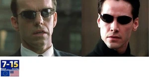 Gafas de sol The Matrix Agent Smith, estilo neopolarizado sin montura remaches para hombre - Imagen 1 de 24