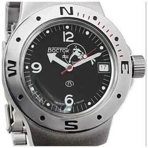 Reloj Vostok Amphibia 060634 buceo tipo buzo mecánico automático vendedor de estados unidos - Imagen 1 de 5