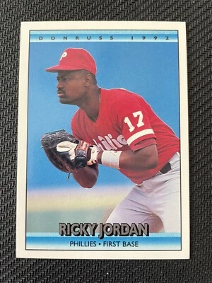 Ricky Jordan #458 Donruss 1992 Philadelphia Phillies Near Mint - Image 1 of 2