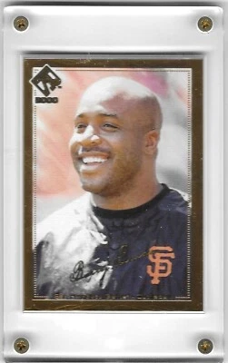 Barry Bonds 2000 stock privado retratos dorados "Home Run King" #82 de solo 99! Foto 1 de 2
