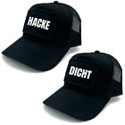 2er Set Trucker Caps mit Spruch auf Patch | HACKE DICHT | Farbwahl Onesize