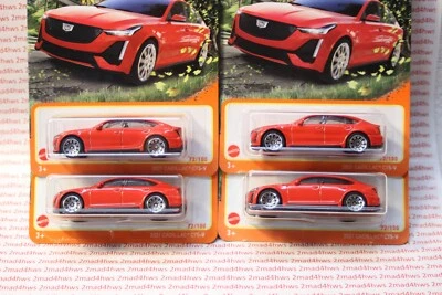 2022 火柴盒 4 件红橙色 2021 凯迪拉克 CT5-V 免运费 72/100 新型号 — 第 1/4 张图片