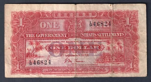 Straits Settlements P-9 a. 1st Sept 1927 - 1 Dollar. Fine - Imagen 1 de 2
