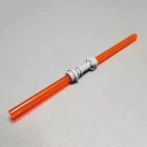 Lego Star Wars - x1 Trans Doble Naranja Sable de Luz Hoja Gris Empuñadura - Imagen 1 de 1