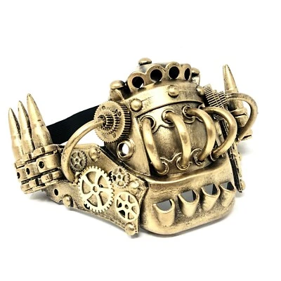 Máscara facial estilo steampunk media parte inferior disfraz de Halloween disfraces fiesta Foto 1 de 4