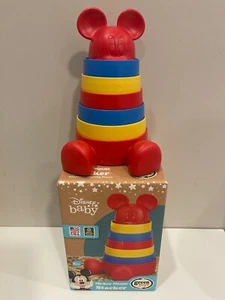 DISNEY BABY GREEN TOYS MICKEY MOUSE STACKER STACKING FINE MOTOR SKILLS - Picture 1 of 2