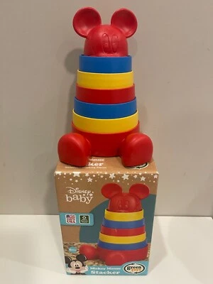 DISNEY BABY GREEN TOYS MICKEY MOUSE STACKER STACKING FINE MOTOR SKILLS - Image 1 of 2