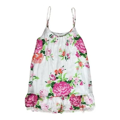 ABERCROMBIE & FITCH Mujer Cami Talla M Rosa Floral Gasa Babydoll Caprichoso Boho Y2K Foto 1 de 4