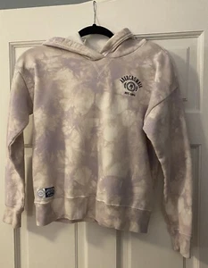 Ambercrombie Kids Hoodie Purple Tye Dye Size 13/16 Long Sleeve Logo - Picture 1 of 10