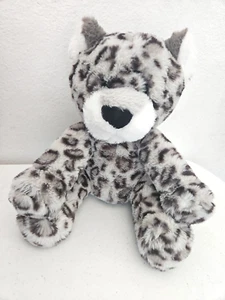 2020 Animal Adventure Wild Jungle Snow Leopard Stuffed Animal Plush Grey Black - Picture 1 of 6