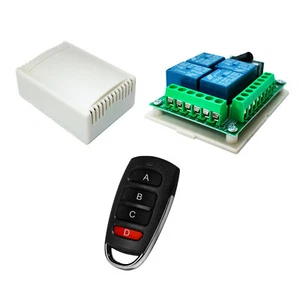 4CH Channel Relay RF Wireless Remote Control Switch Transmitter+Receiver ABS - Picture 1 of 13