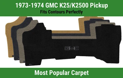Alfombra delantera Lloyd Ultimat para camioneta GMC K25/K2500 '73-74 con GMC 1 negra Foto 1 de 4