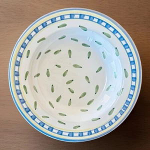 William Sonoma Toornesol Blue Yellow Rimmed Bowls Set of 4 Made In Italy - Picture 1 of 6