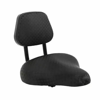 Bike Seat With Backrest For Mountain/Road Bicycle Beach Cruiser Chopper BLACK  • 25£