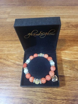 Pulsera Glam & Glow Naranja Tono Oro Nueva Foto 1 de 3