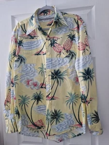 Karmakula Men's Multi-coloured Long Sleeve 'Hawaiian' Summer/hols. Shirt -Size 3 - Picture 1 of 21