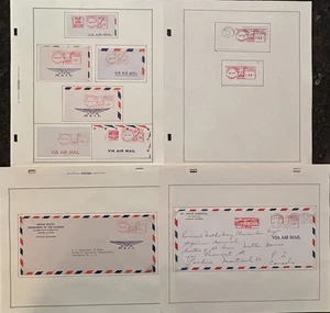 Alaska Territory & Statehood meter mail covers and cuts mounted on pages - Picture 1 of 5