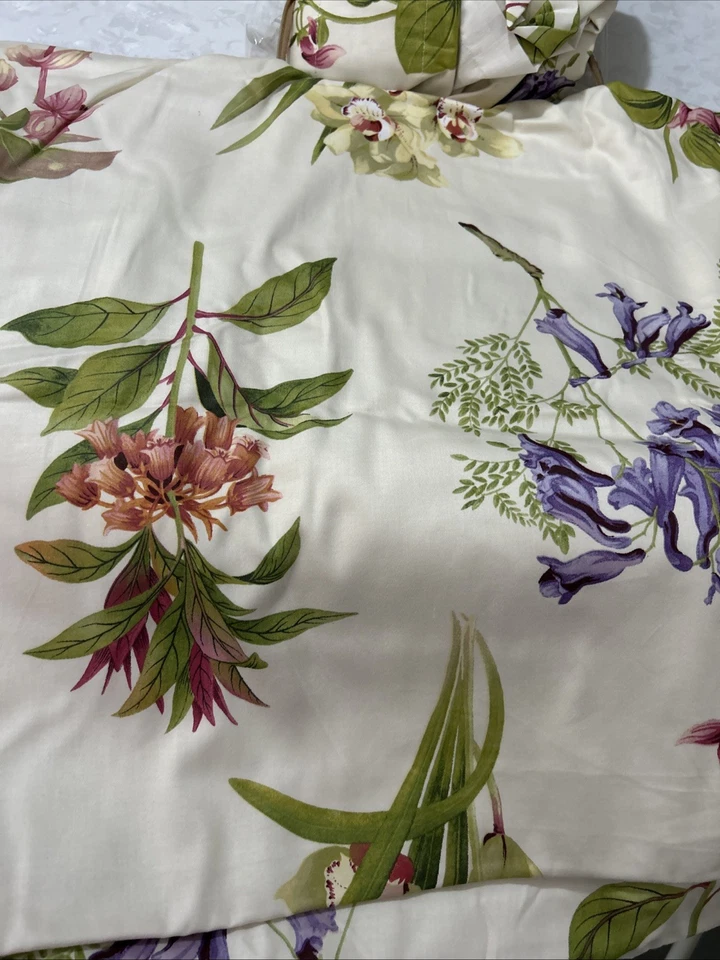 Rose Tree New Window Panel Three Lined Window Panels And 3 Tie Backs 48" X 86" - Image 1 of 4