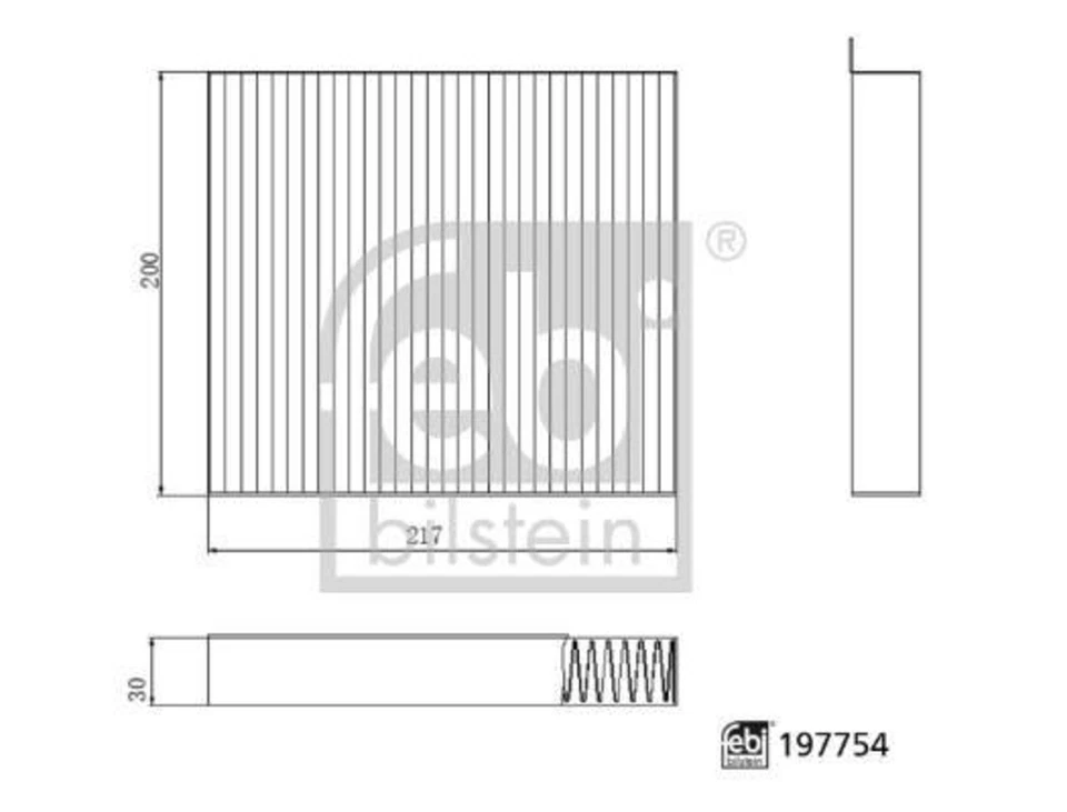 Filtro de aire interior FEBI para LDV T60 Pick-Up MAXUS T70 V80 MG 14- 00089344 - Imagen 1 de 1