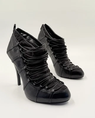 Carlos Santana Botas Mujer Negro Lovage Tacón Botines Cuero Talla 8.5 M Foto 1 de 4