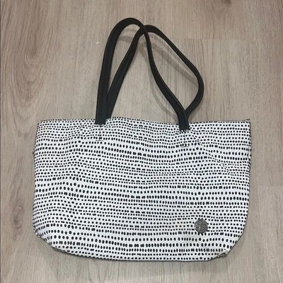 Vince Camuto Stylish Black and White Polka Dot Tote Bag - Image 1 of 4