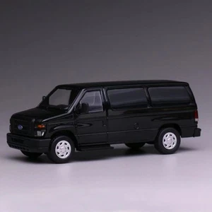 596 1/64 Ford E350 Matte Black Van Truck Model Diecast Car Limited Edition - Picture 1 of 4