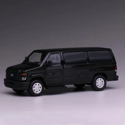596 1/64 Ford E350 Matte Black Van Truck Model Diecast Car Limited Edition - Image 1 of 4