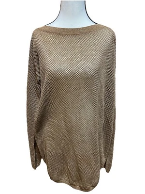 Suéter Pullover Moda International Malla Dorada Red Para Mujer Grande Nuevo Con Etiquetas 045 Foto 1 de 4