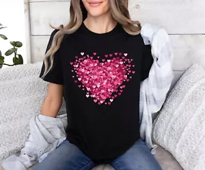 Cute Hearts Valentines Shirt, Valentine's Day Shirts For Woman, Love Shirt - Picture 1 of 4
