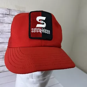 Vintage Safety Kleen SnapBack Trucker Hat Rare Patch Mesh Red - Picture 1 of 7