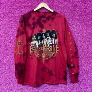 Def Leppard Pyromania 83' tour long sleeve tiedye tshirt size Large - Picture 1 of 6