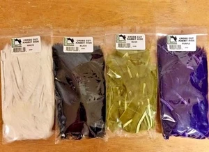 PIEL DE CONEJO COMPLETA CORTE CRUZADO. HARELINE DUBBIN. ATADO MOSCAS. 48 TIRAS. A GRANEL. - Imagen 1 de 10