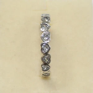 New Authentic Pandora Ring Hearts love Forever More 190897CZ W Hinged Box - Picture 1 of 5
