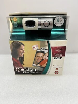Logitech QuickCam Ultra Vision Web Cam with Built-in Mic BRAND NEW IN Dirty Box - Image 1 of 4