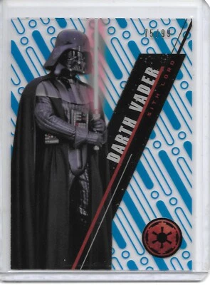 2016 Topps Star Wars High Tek DARTH VADER BLUE RAINBOW FOIL #75/99 SW-2!! - Image 1 of 2