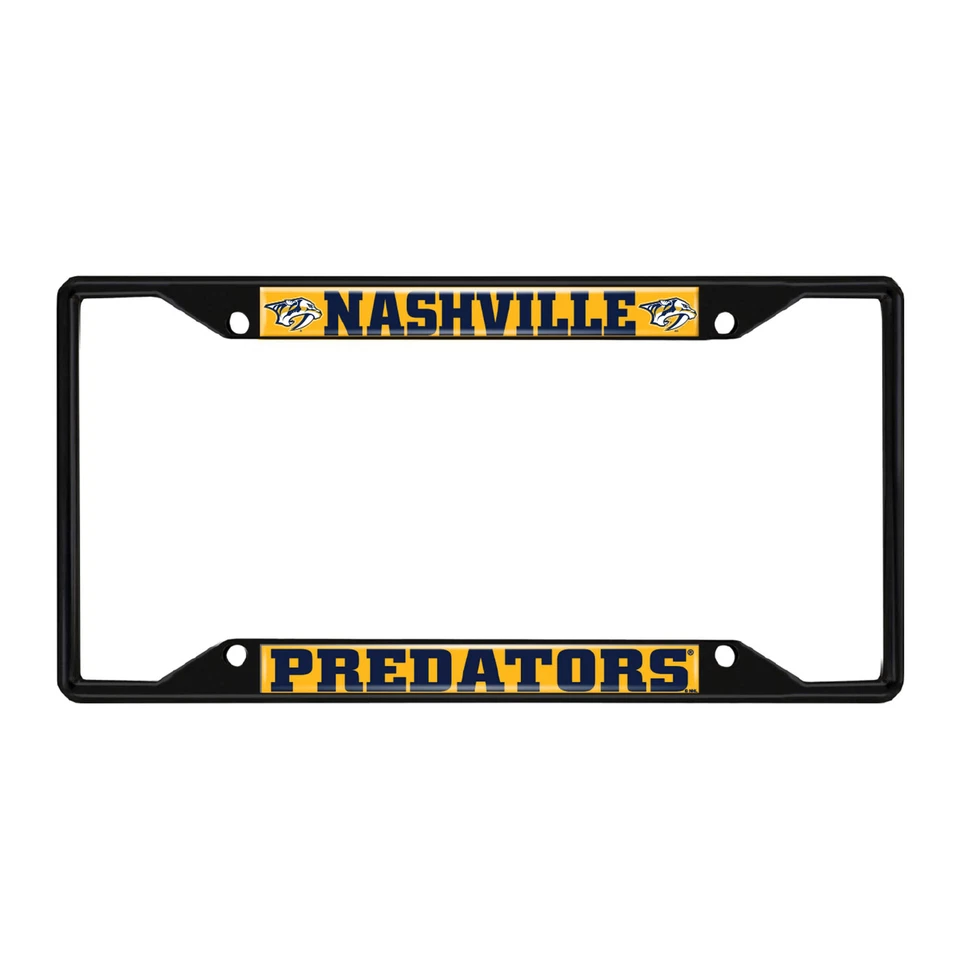 Marco de matrícula de metal negro Fanmats NHL Nashville Predators  Foto 1 de 1