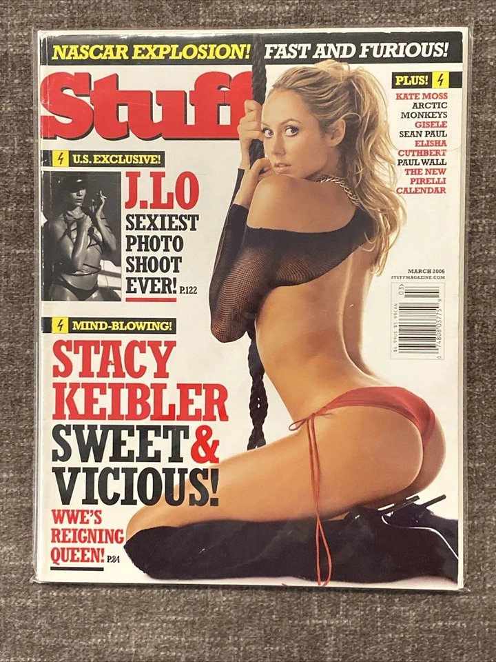 Stuff Magazine 03/2006 Stacy Keibler WWE Diva Jennifer Lopez Kate Moss Mint Rare - Image 1 of 1