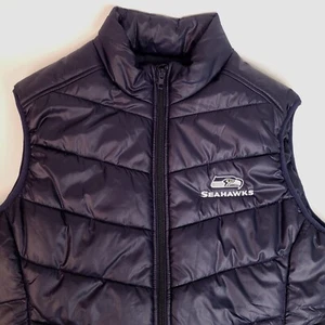 Seahawks Puffer Vest Womens Size Large Cutter & Buck CB Weathertec See Blemish - Picture 1 of 17
