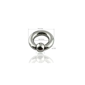 Surgical Stainless Steel Spring Loaded Captive Bead Earring Septum Ring Gauge - Picture 1 of 25