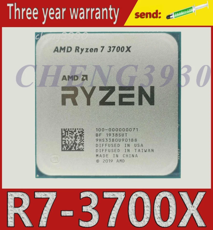 AMD Ryzen 7 3700X AM4 R7 3700X 3.6GHz octa-core 16T socket AM4-CPU processor - Image 1 of 1