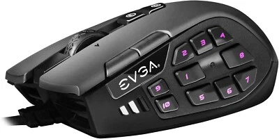 NEW EVGA X15 MMO Gaming Mouse Wired Color Black 904-W1-15BK-KR - Image 1 of 2