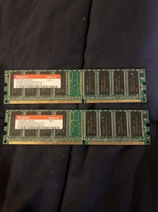 2x HYNIX 256MB RAM Desktop Memory PC3200U-30330/ 0420 DDR - UNTESTED - Picture 1 of 2