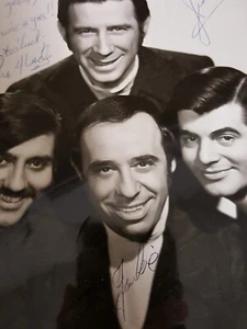 Signed Autographed FOUR LADS Black & White Glossy Publicity 8.25" X 10" CMA 1970 - Picture 1 of 4