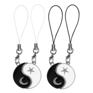 2 Pairs Bijoux De Chaîne Téléphonie Mobile Les Amoureux Charmes Téléphone - Zdjęcie 1 z 12