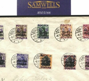 POLAND LOCALS WW1 Cover *Kalisz* Germania Overprints{10} Local Post MS3166 - Picture 1 of 5