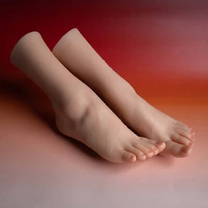 Platin Silikon Mädchen Füße Schaufensterpuppe prall dick kleine Füße/hoher Bogen/21,5 cm - Bild 1 von 19