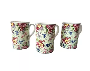 Set 3 tazze Royal Albert Hartington Afternoon Tea II Chintz rose verdi - Foto 1 di 9